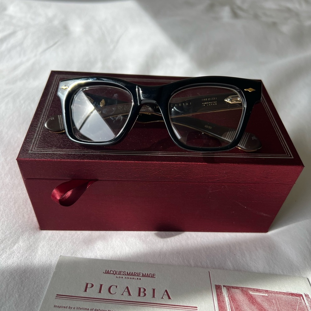Jacques Marie Mage Black Picabia Eyeglasses
